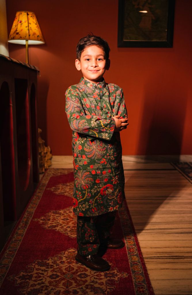 Sasha Green Kurta Pant Set