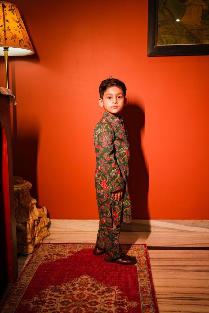 Sasha Green Kurta Pant Set