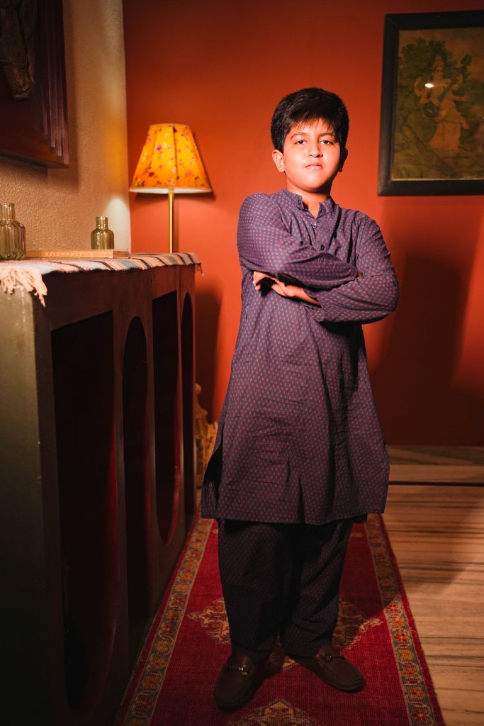 Hira Blue Kurta Pant Set