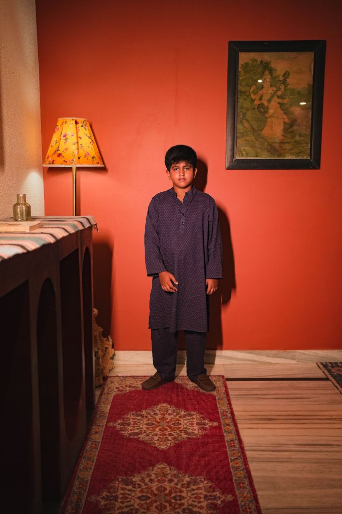 Hira Blue Kurta Pant Set