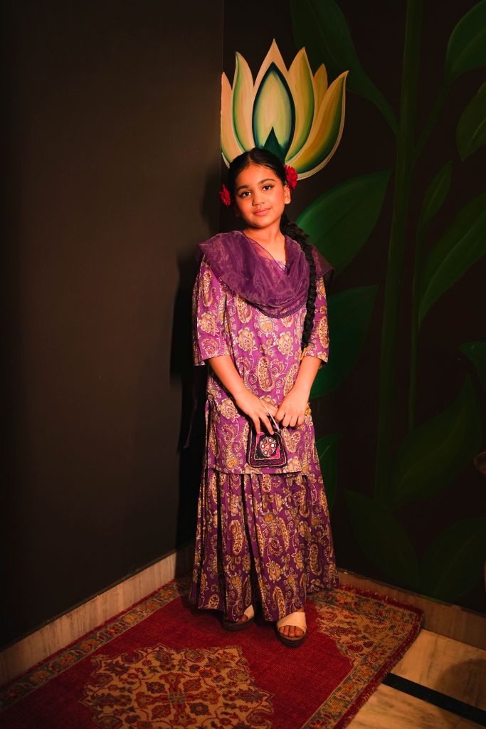 Zoya Purple Sharara Set