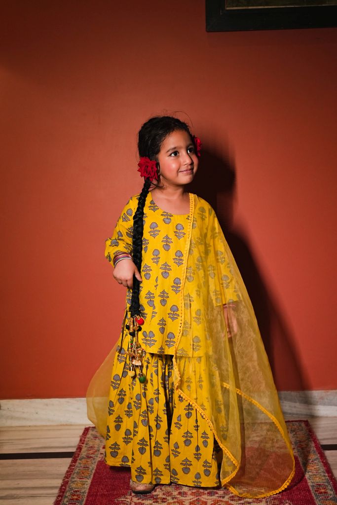 Vira Yellow Sharara set