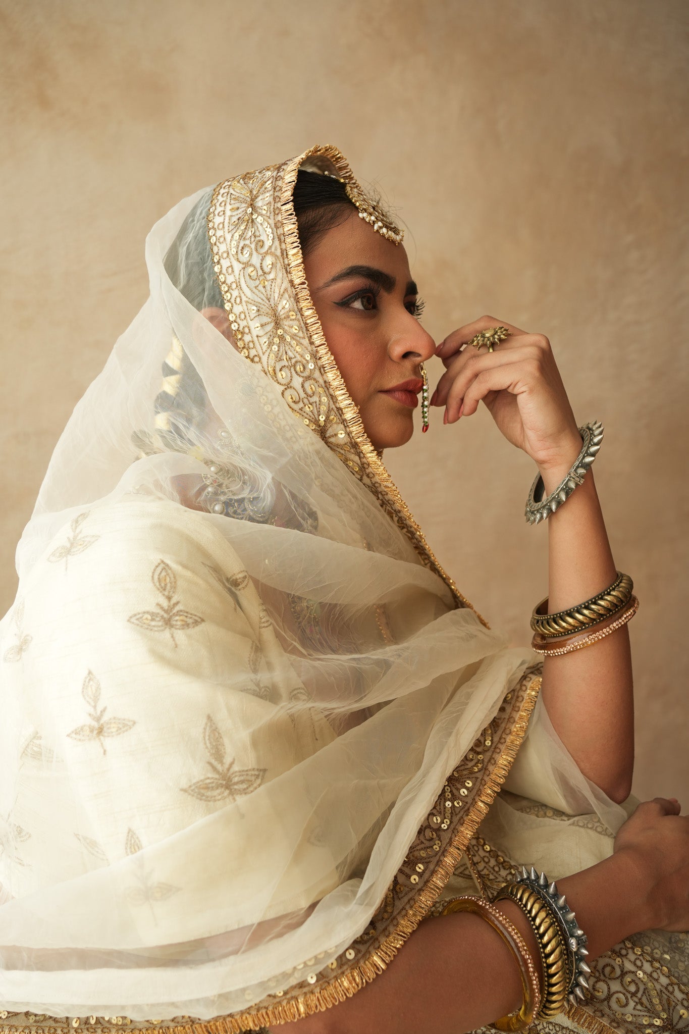 Mashoor Ivory Lehenga Set