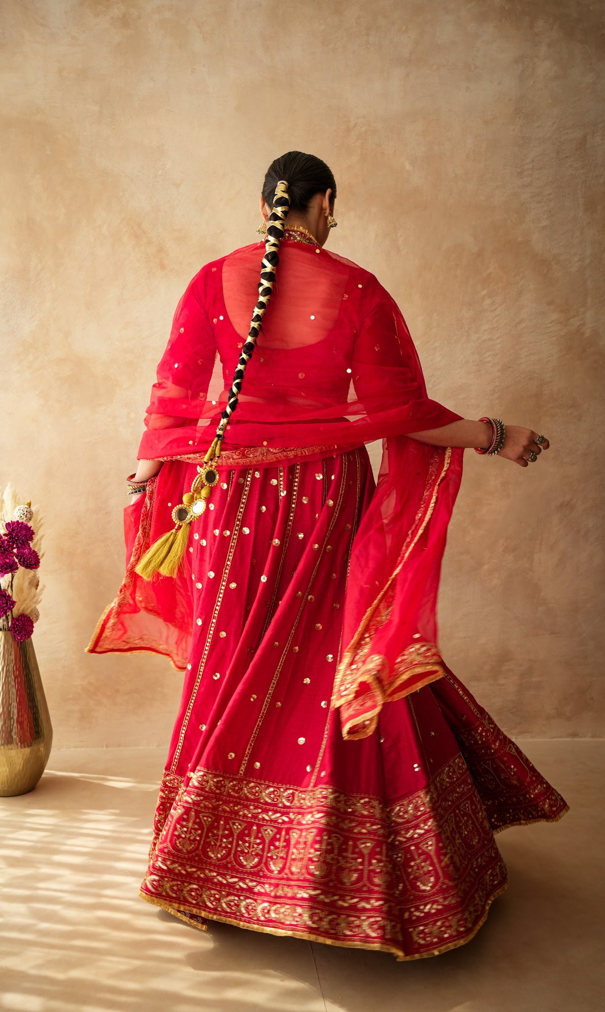 Mashoor Red Lehenga Set