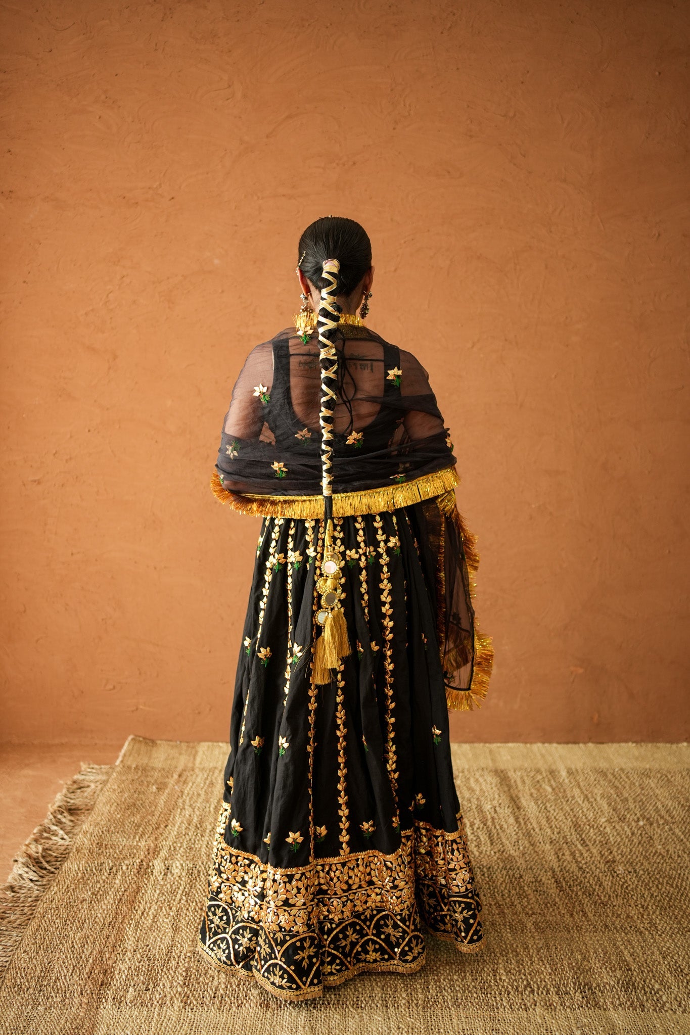 Devika Black Lehenga Set