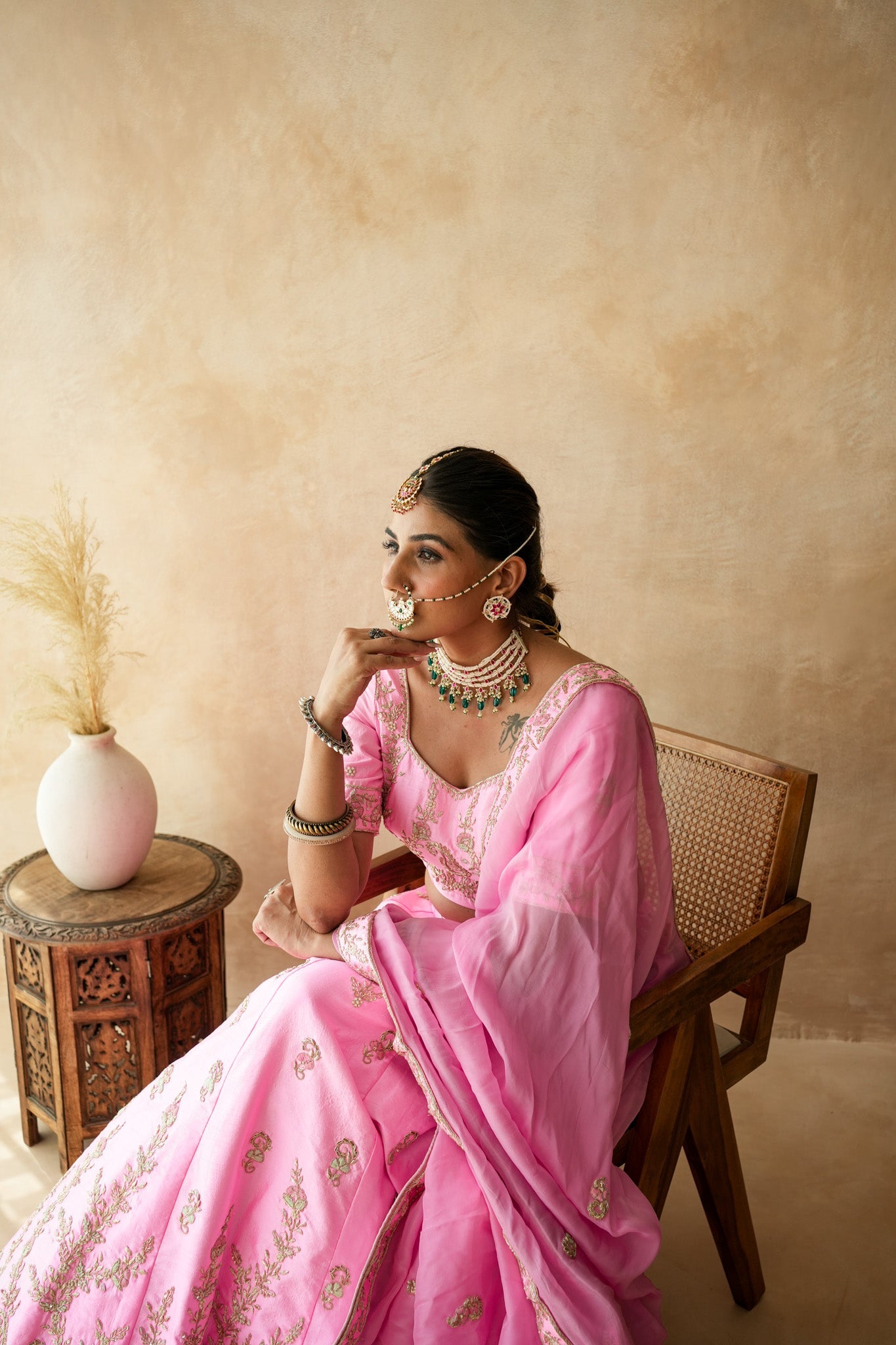 Usma Pink Lehenga Set