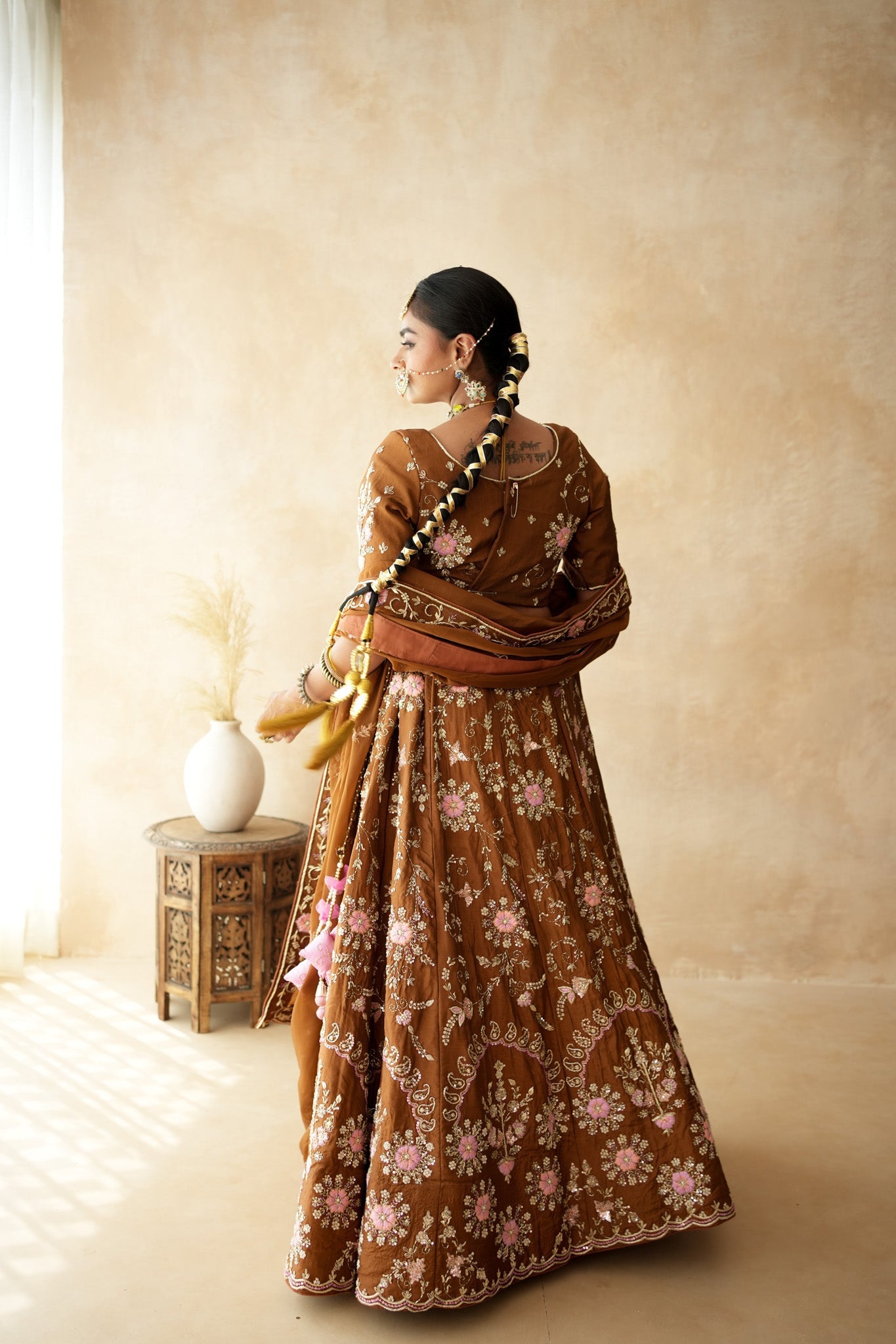Chitra Brown Lehenga Set