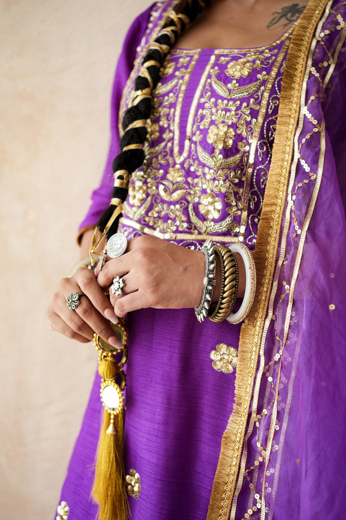 Tara Purple Straight Set