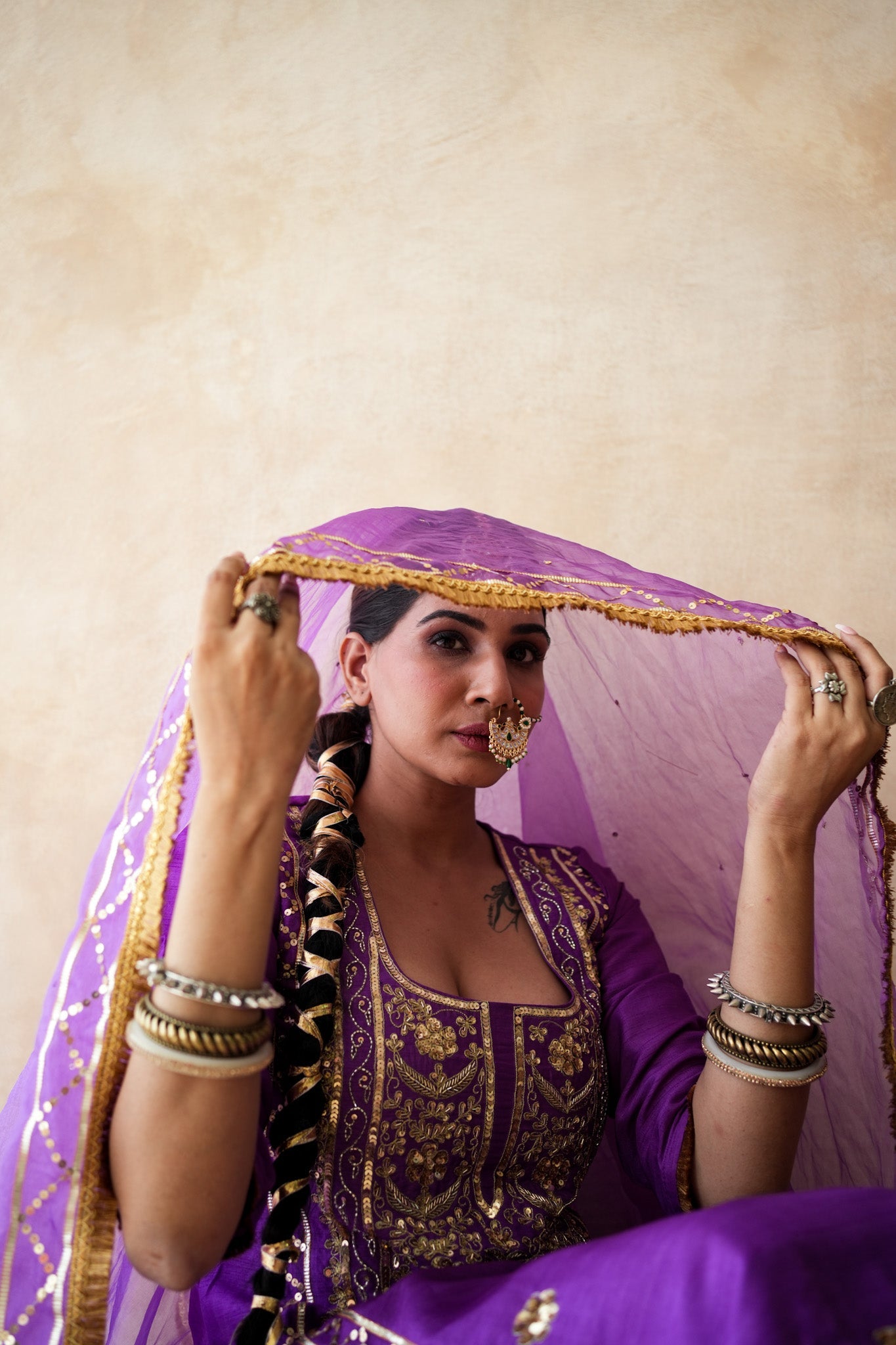 Tara Purple Straight Set