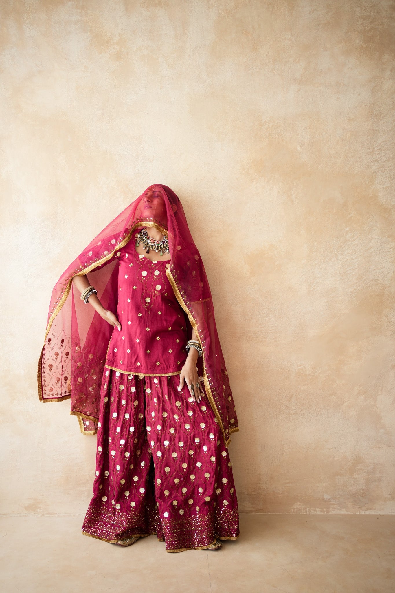 Masoom Red Sharara Set