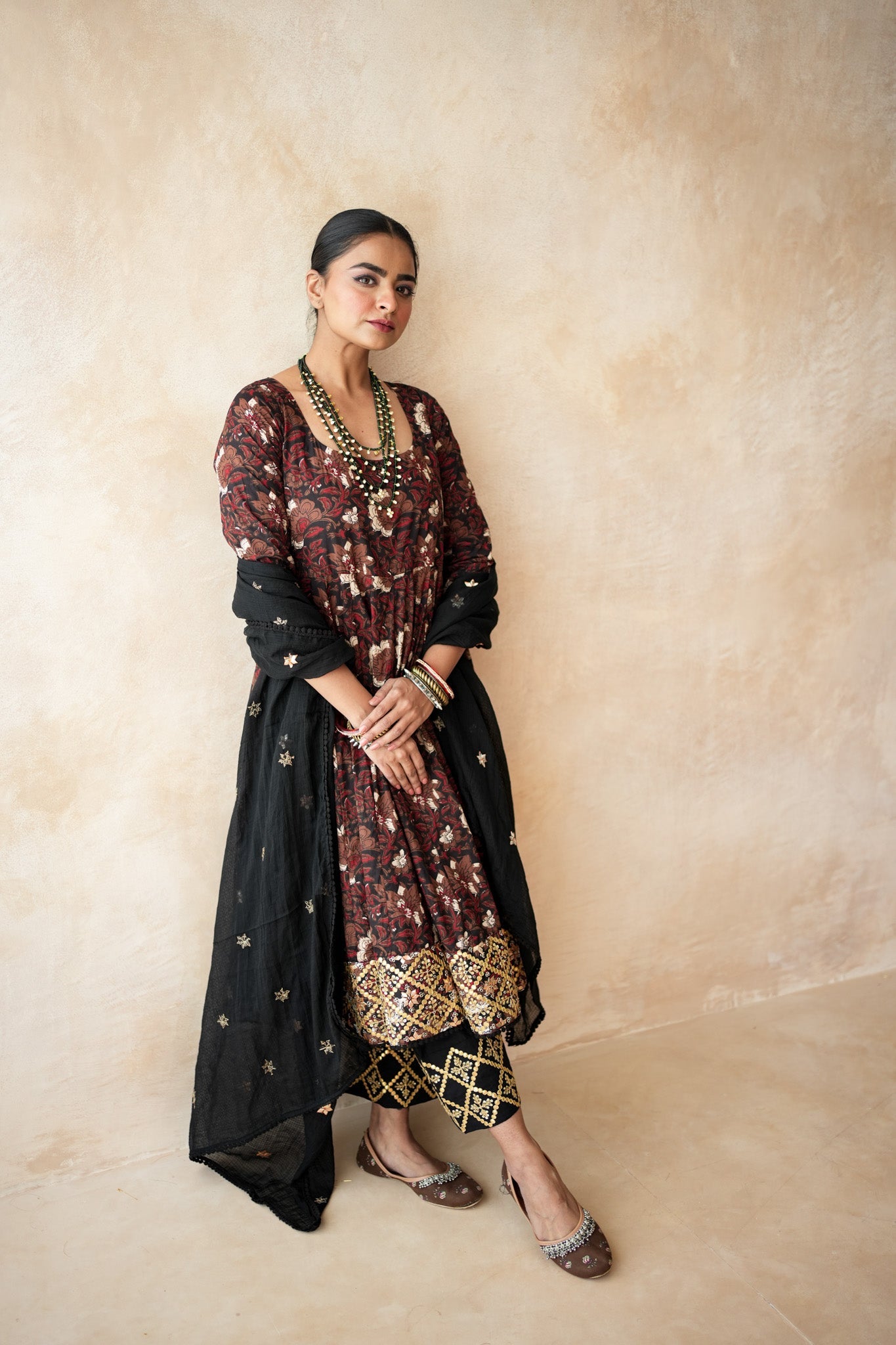Aisha Black Anarkali