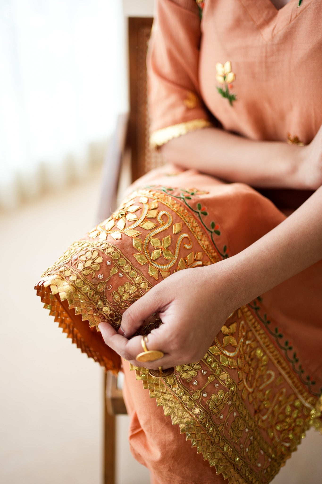 Jamila Rust Kaftan Set