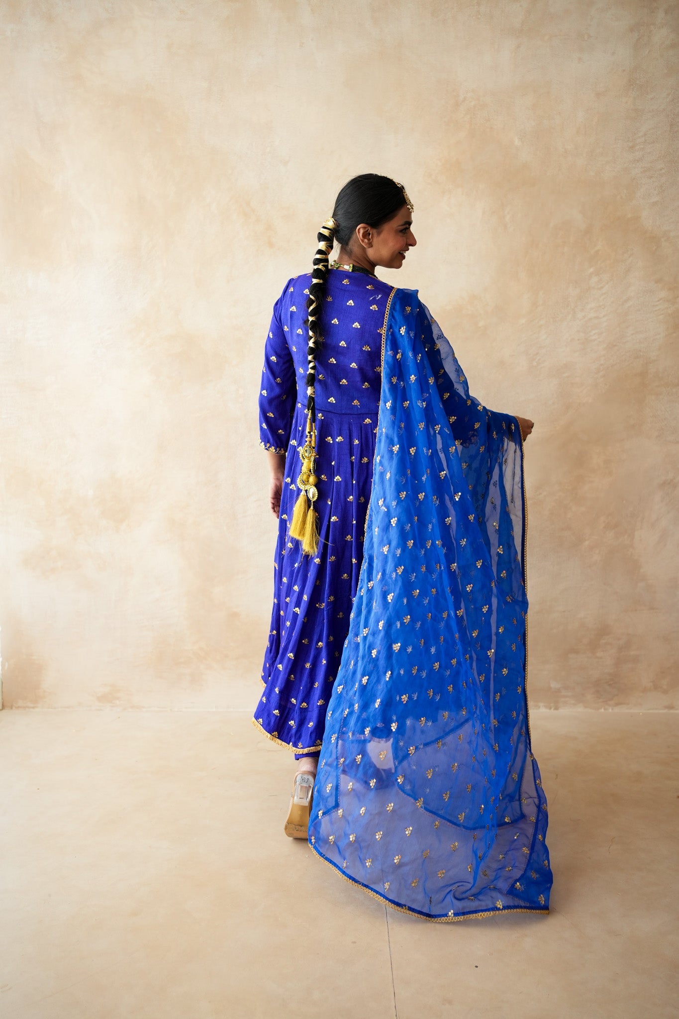 Sitara Blue Anarkali set