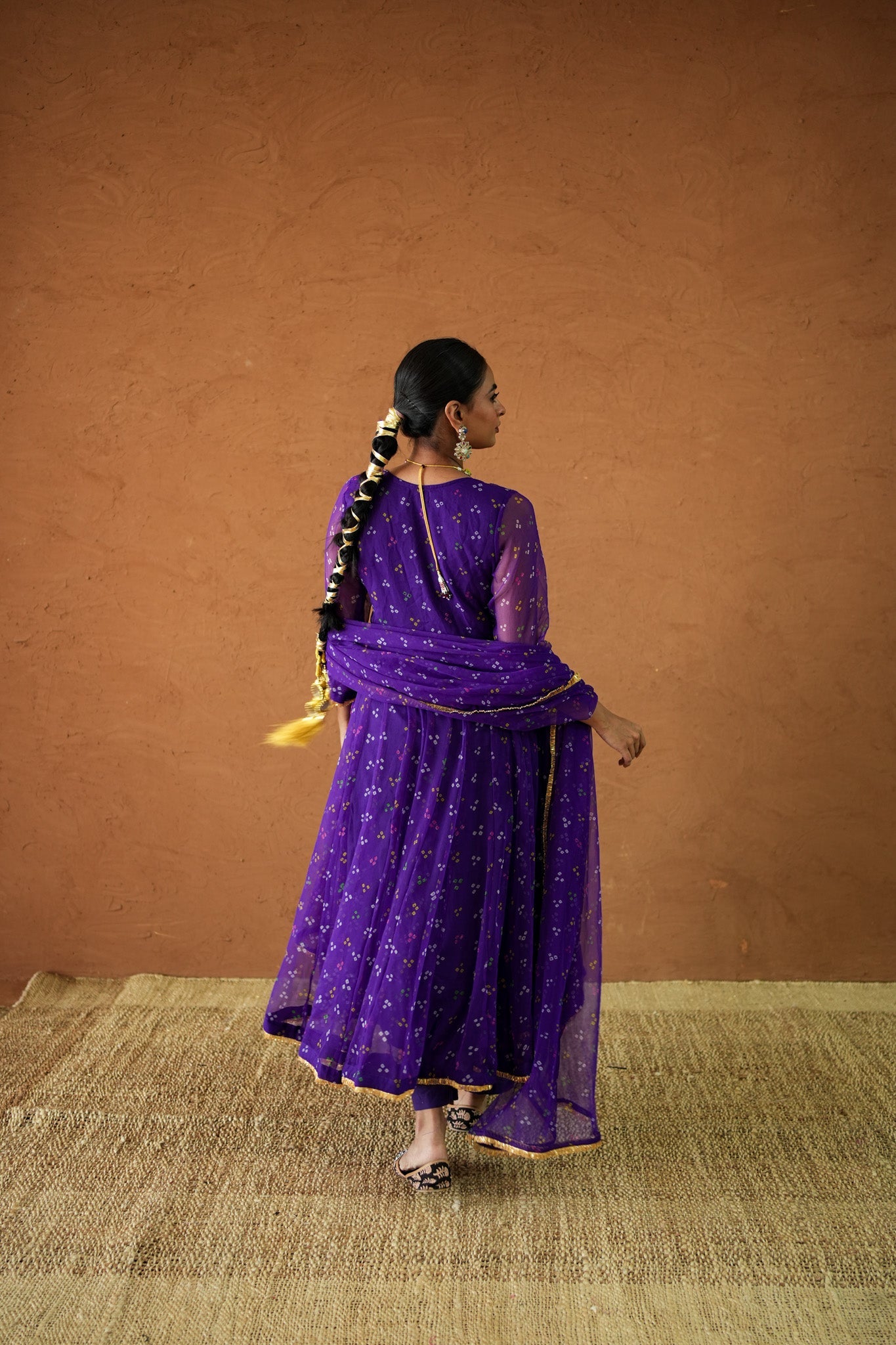 Arzu Purple Anarkali Set