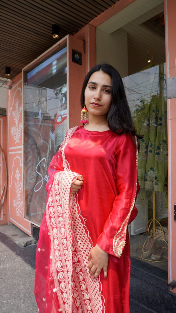 Laxmi Pink Straight Set