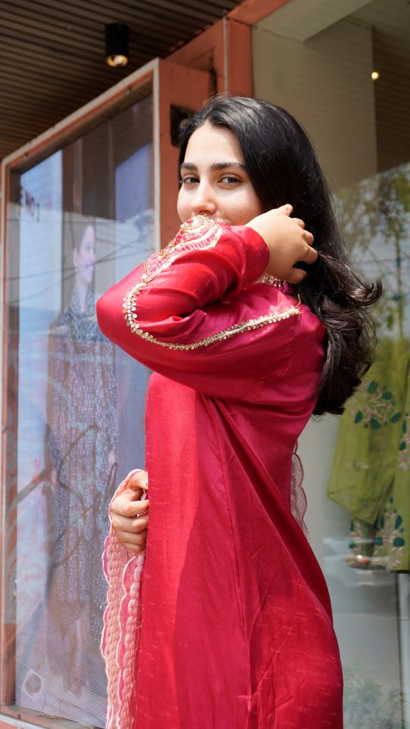 Laxmi Pink Straight Set