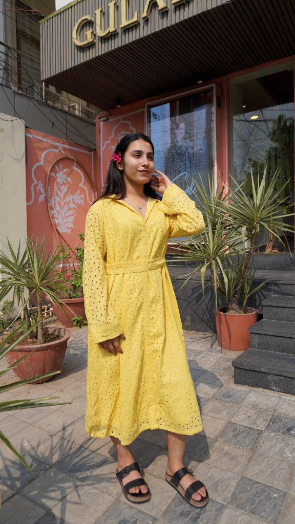 Lilac Yellow Chicken Dress