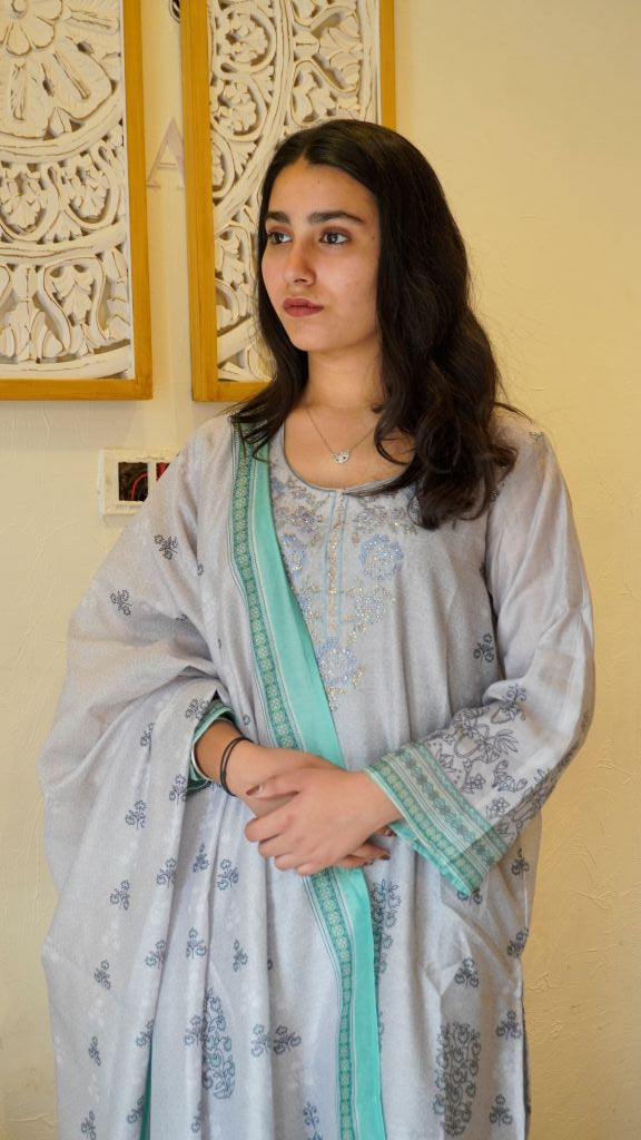 Pakistani Grey Straight Set