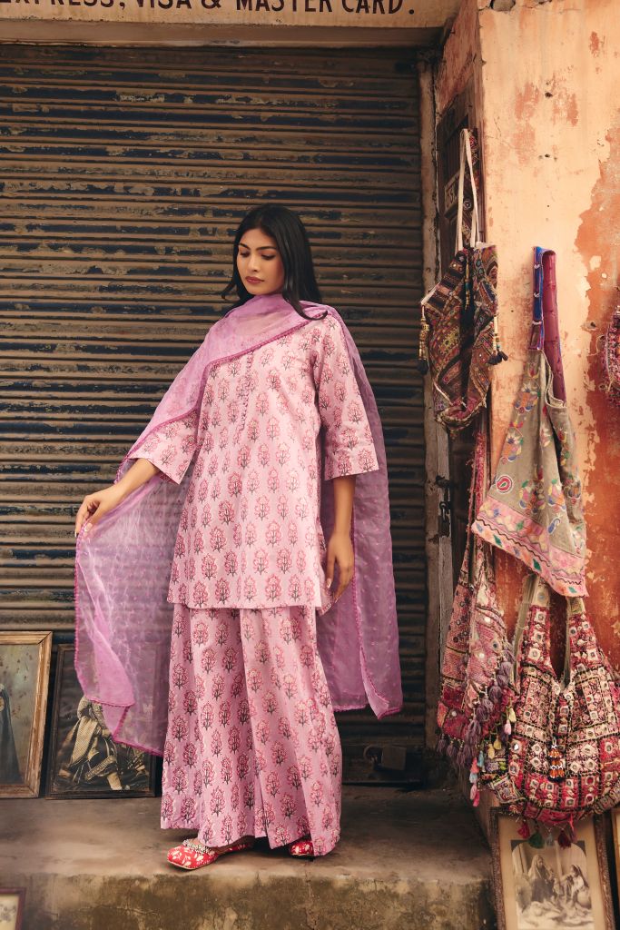 Fiza Purple Straight Set