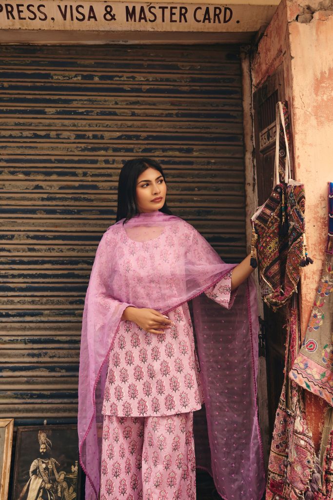 Fiza Purple Straight Set