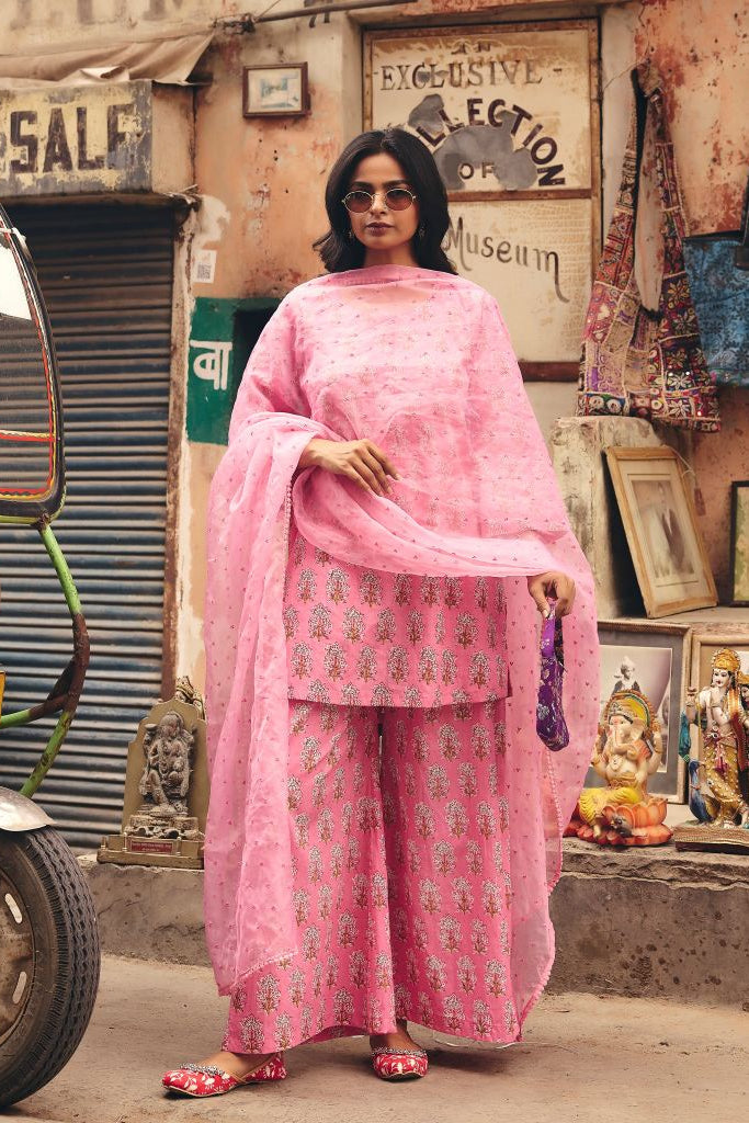 Fiza Pink Straight Set