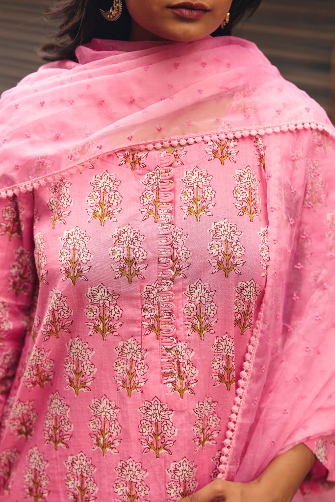 Fiza Pink Straight Set