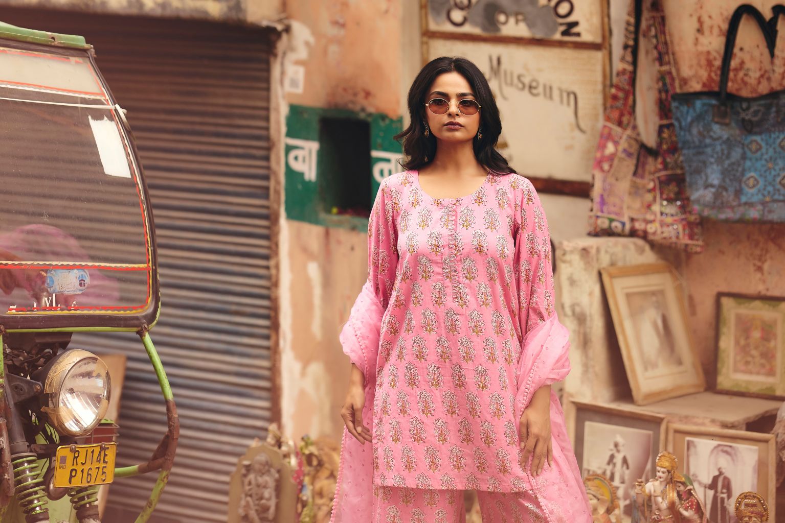 Fiza Pink Straight Set