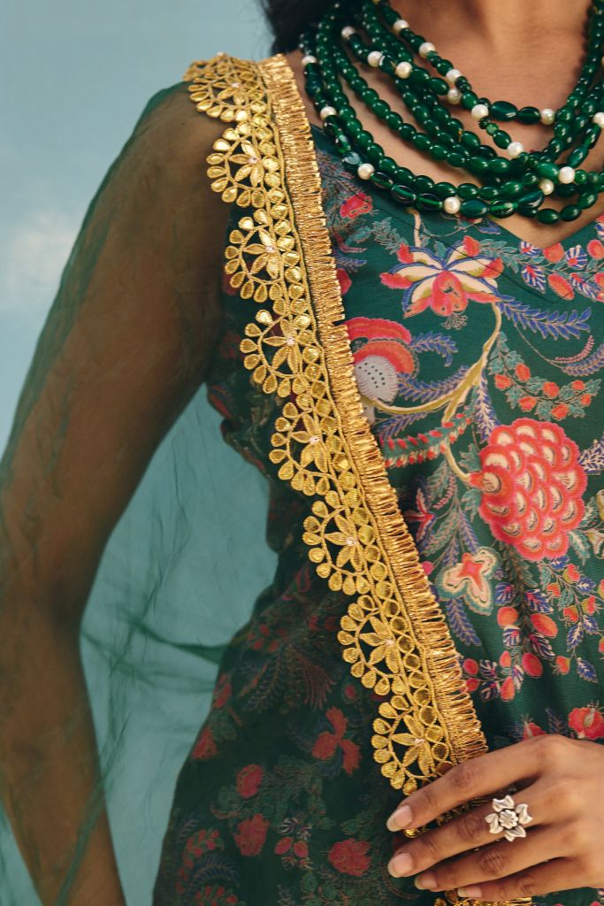 Leela Emerald Sharara Set