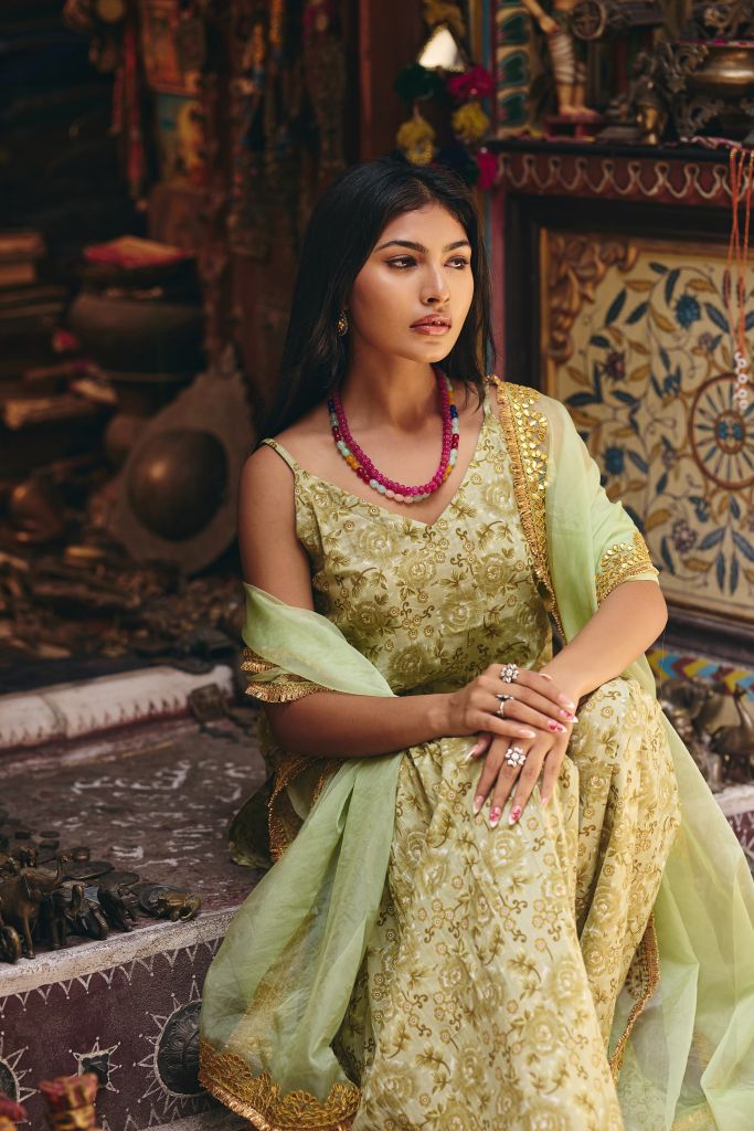 Leela Pista Sharara Set