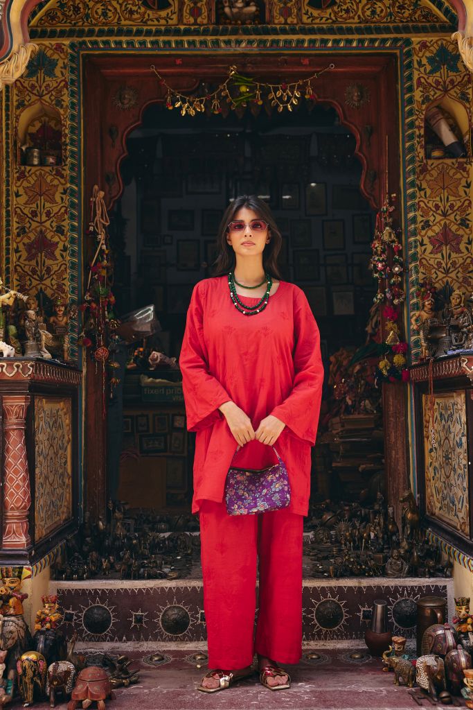 Falak Red Co-ord Set