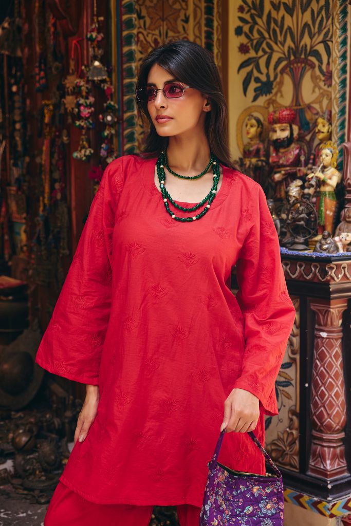 Falak Red Co-ord Set