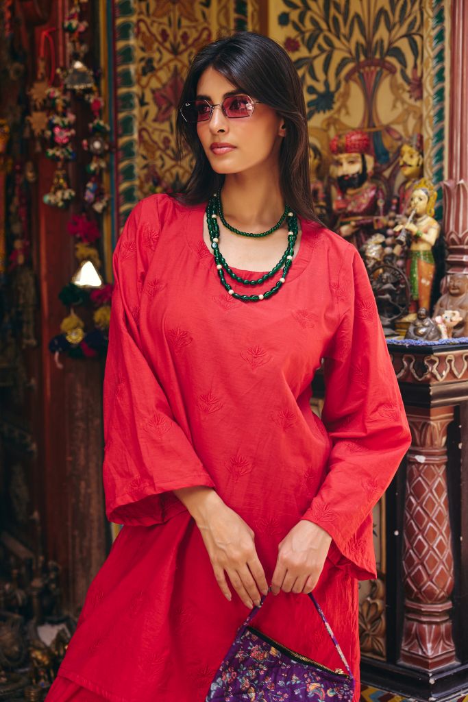 Falak Red Co-ord Set