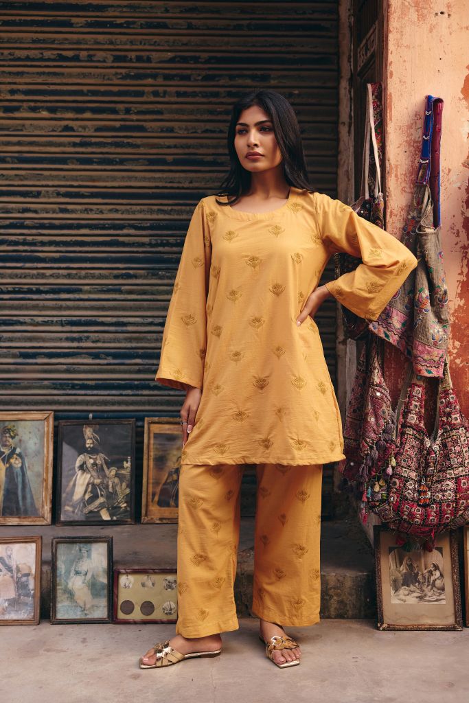 Falak Mustard Co-ord Set