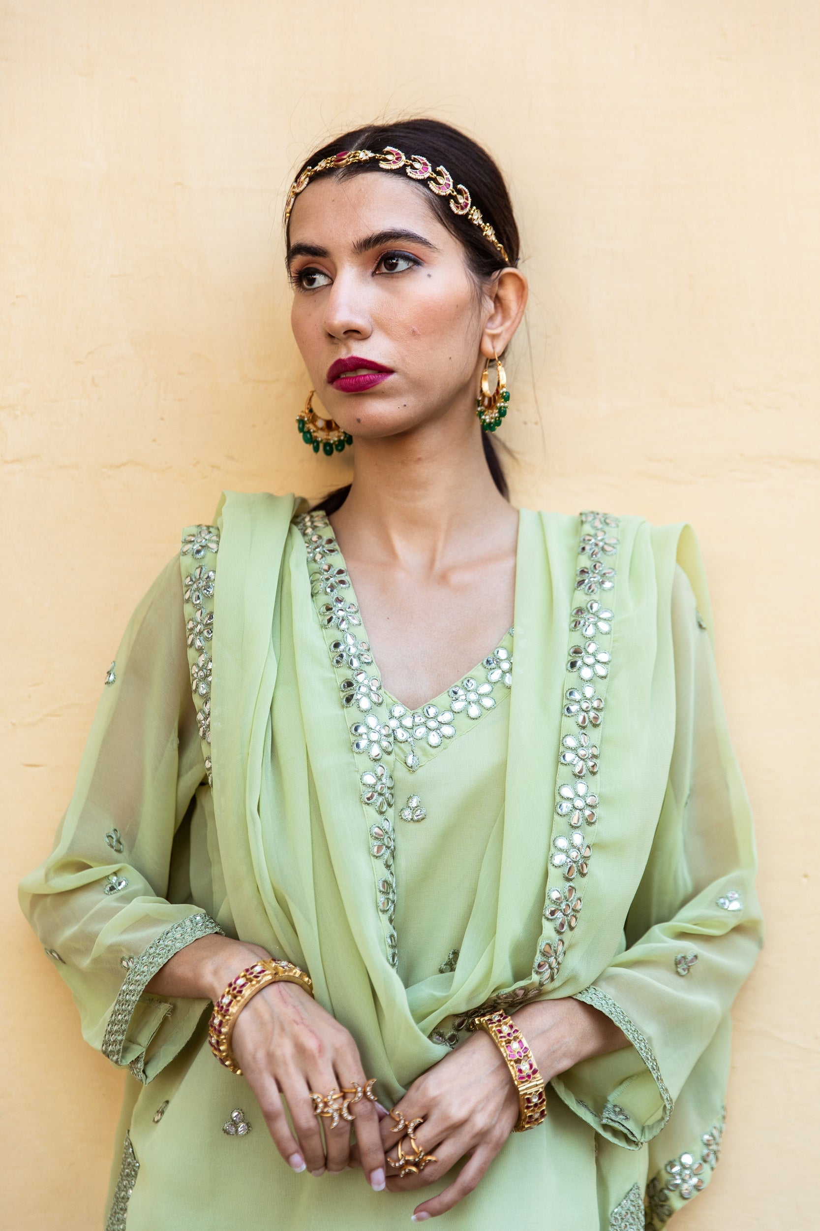 Hoor Pista Sharara Set Gulabo Jaipur