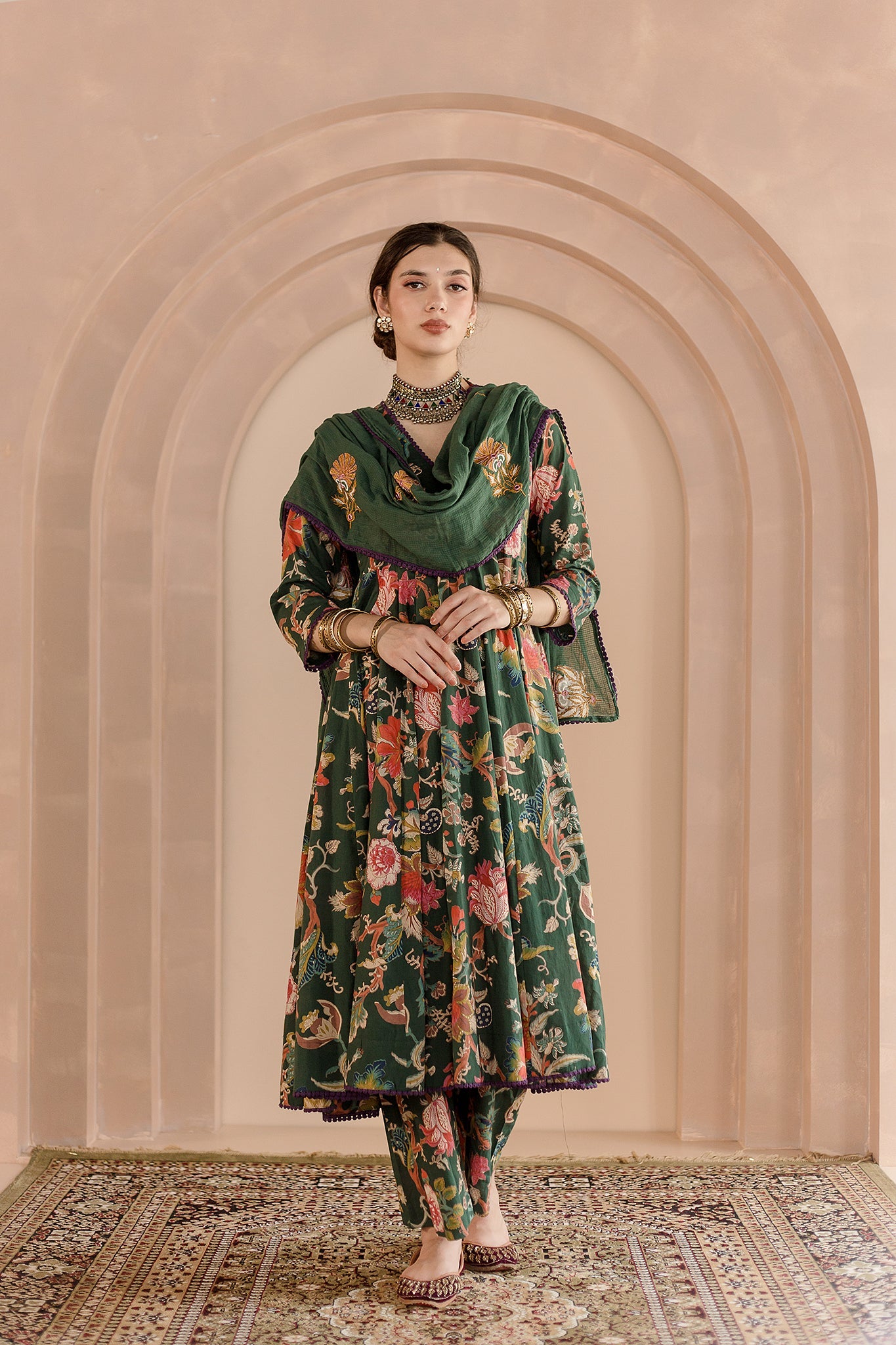 Shaila Green Anarkali Set