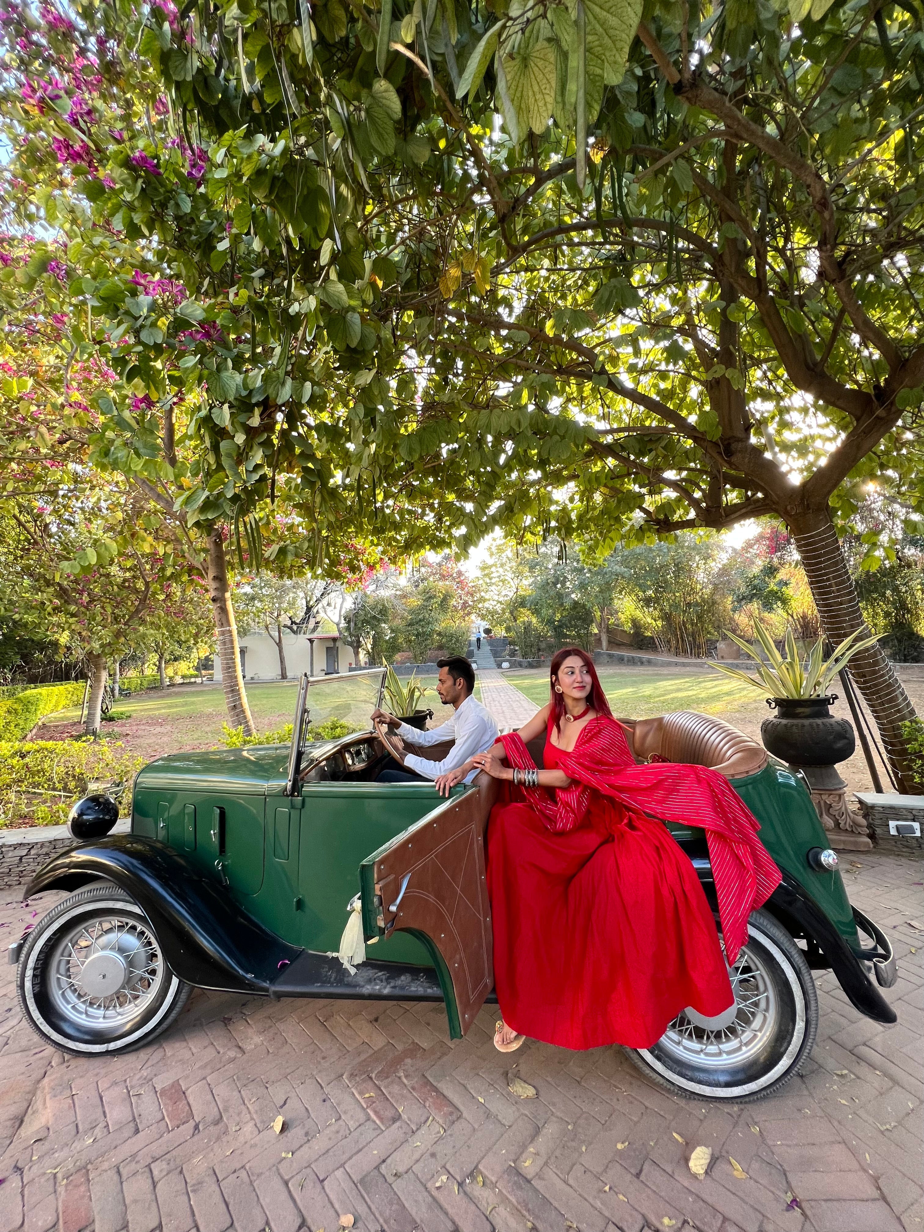 Noori Red Anarkali Set