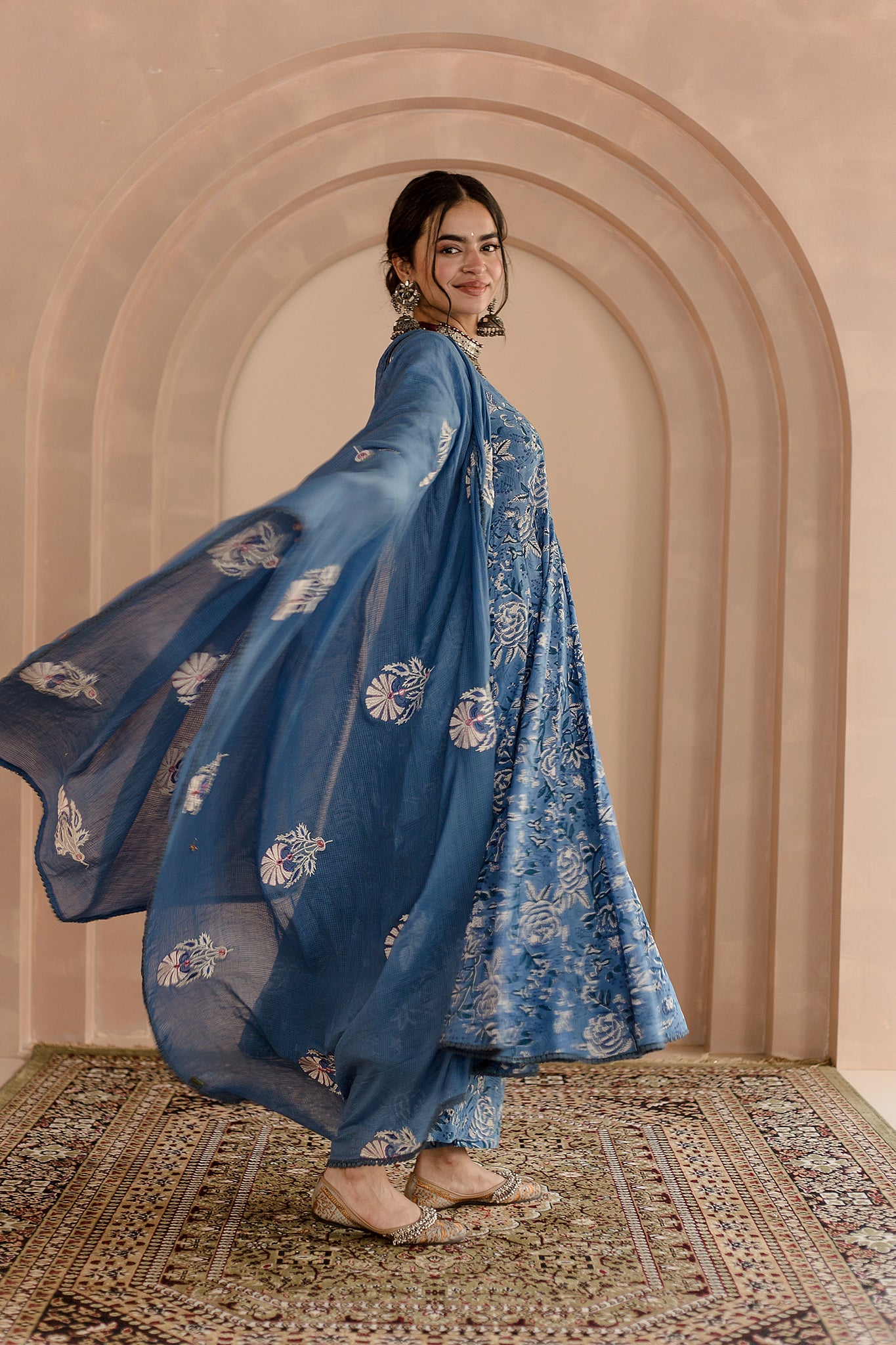 Shaila Blue Anarkali Set