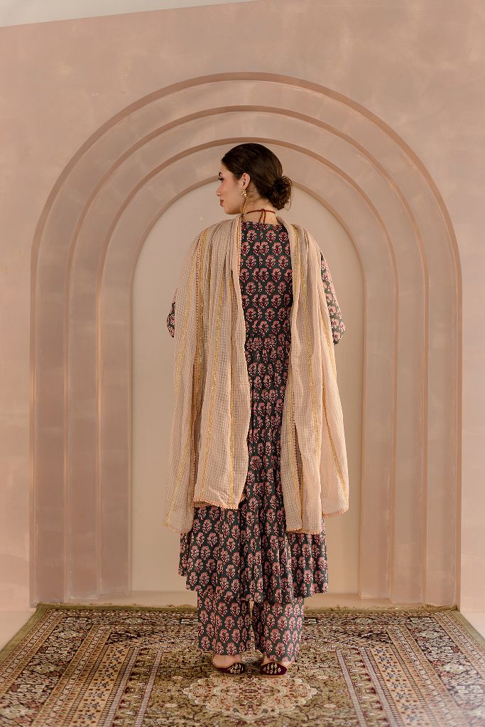 Shubha green Anarkali Set