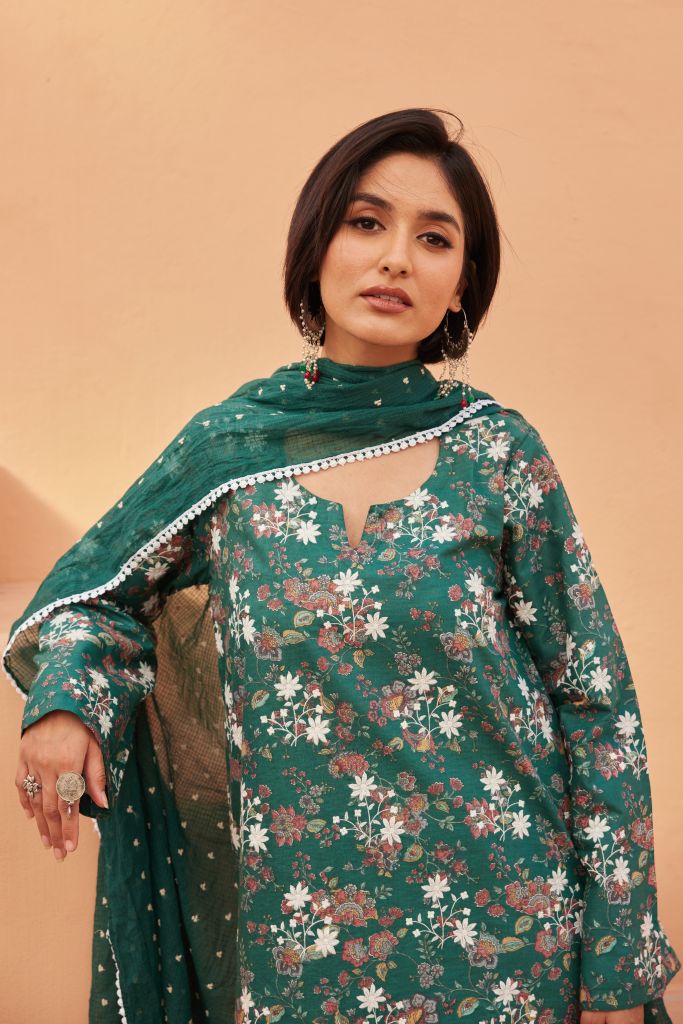 Anjum Green Straight Set