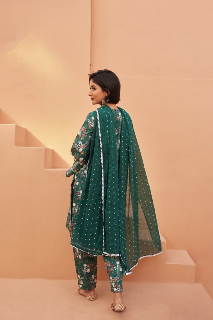 Anjum Green Straight Set
