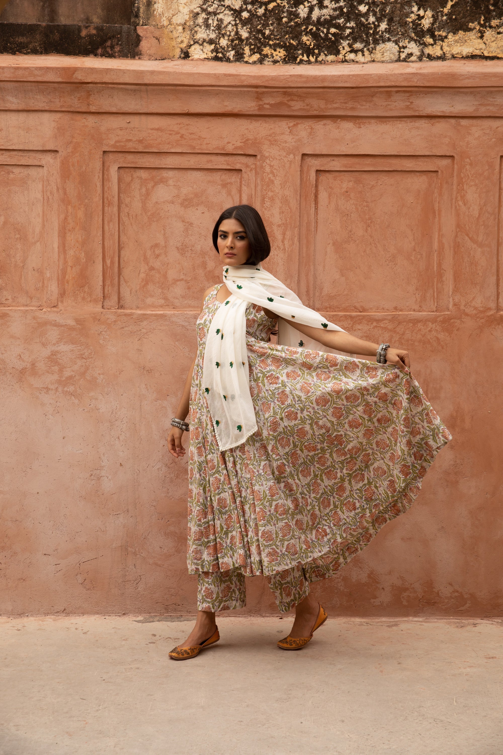 Noorani Ice Anarkali Set Gulabo Jaipur