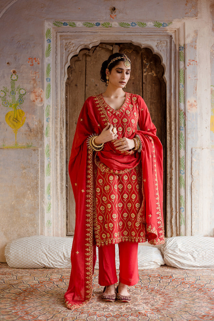 Sweta Red Set Gulabo Jaipur