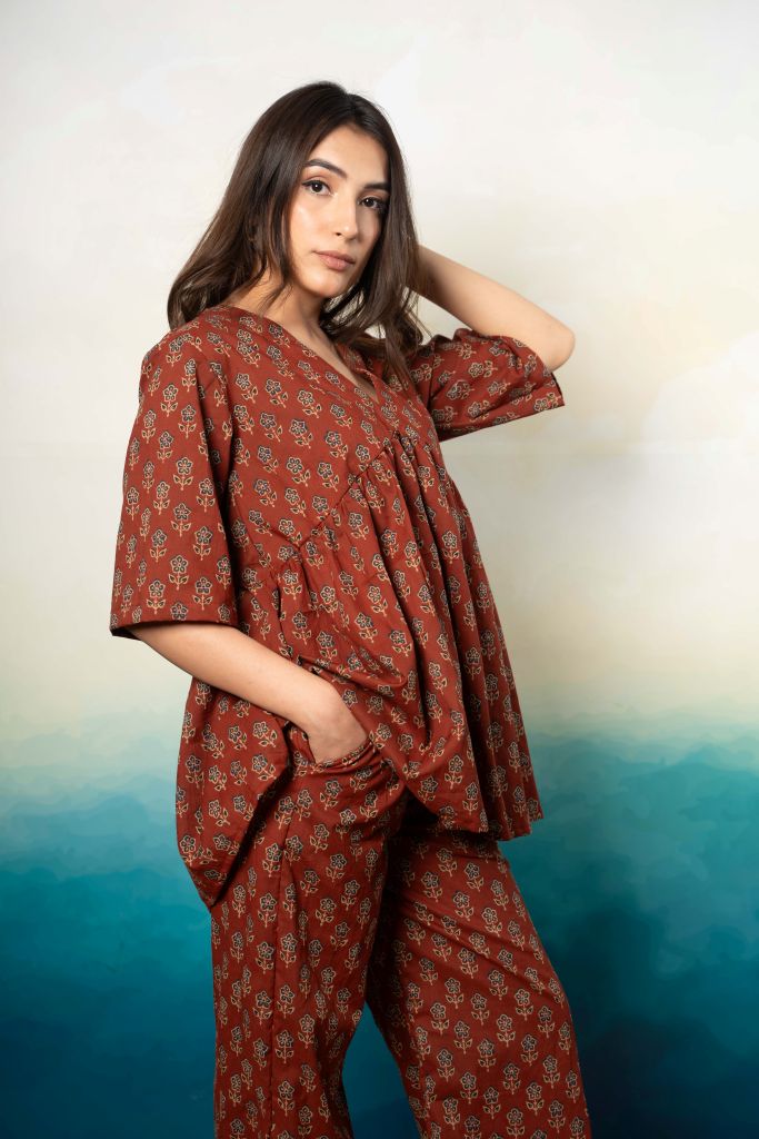 Kajal Red Co-ord Set