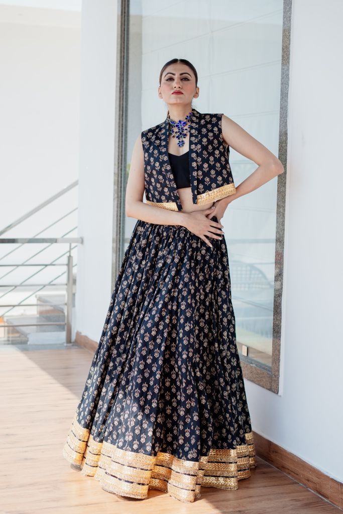 Navya Black Lehenga