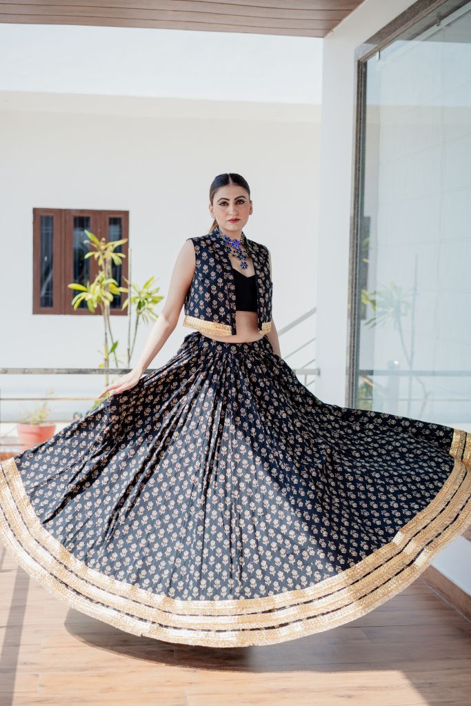 Navya Black Lehenga