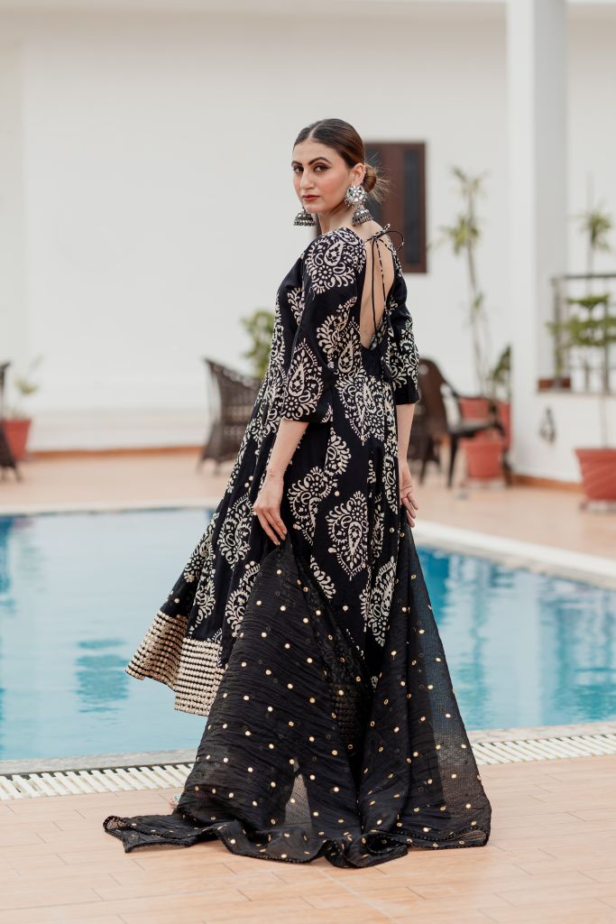 Misri Black Anarkali