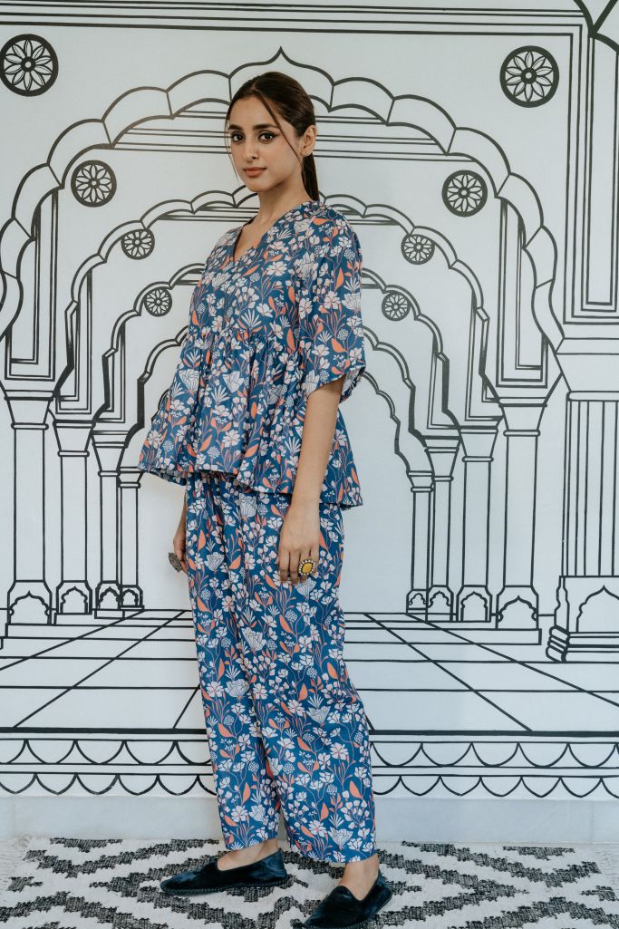 Gifa Navy Blue Co-Ord Set