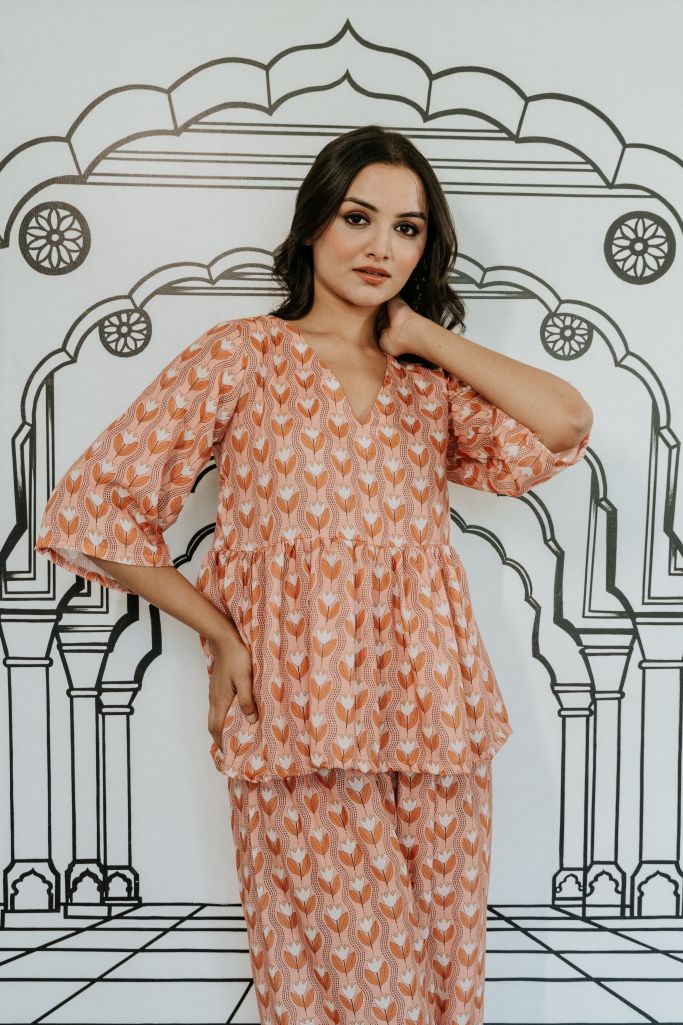 Gifa Peach Co-Ord Set