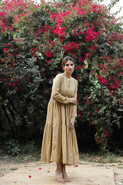 TIA BEIGE DRESS Gulabo Jaipur