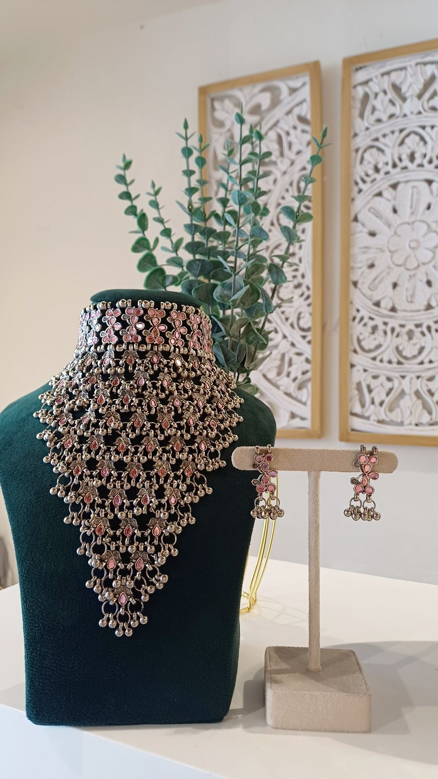 Pink V Shaped Choker